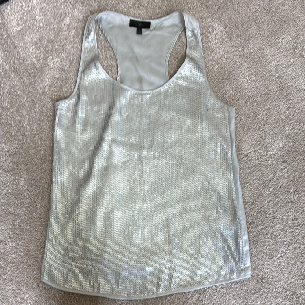 Banana Republic Silver Sleeveless Tank Top